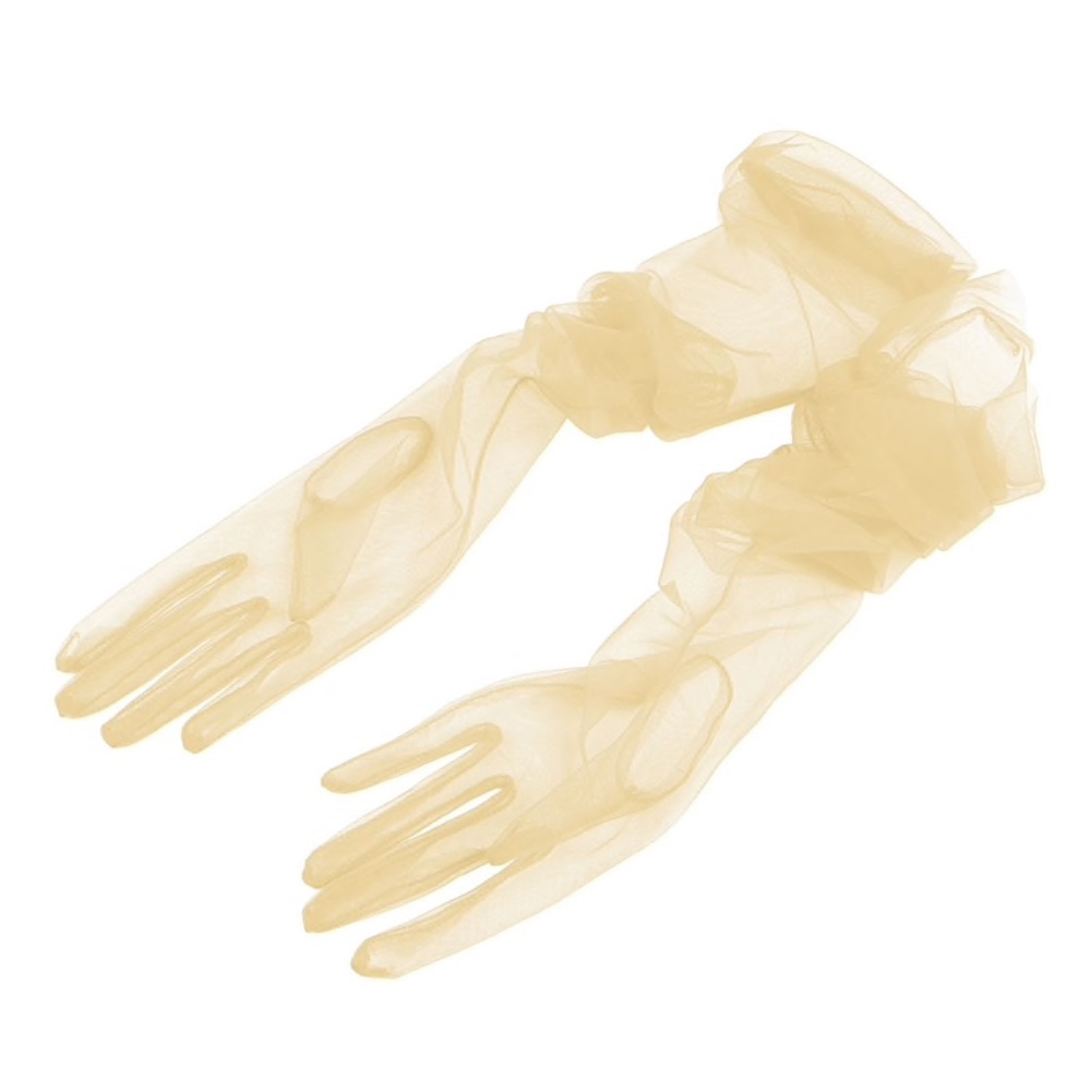 New! Tulle Sheer Elbow Gloves